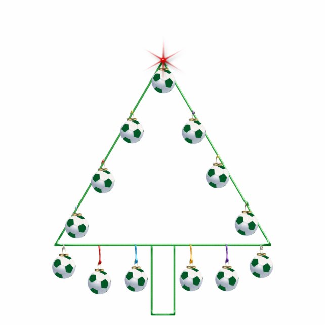 Ornement Photo Sculpture Ornement d'arbre de Noël de ballon de football (Devant)