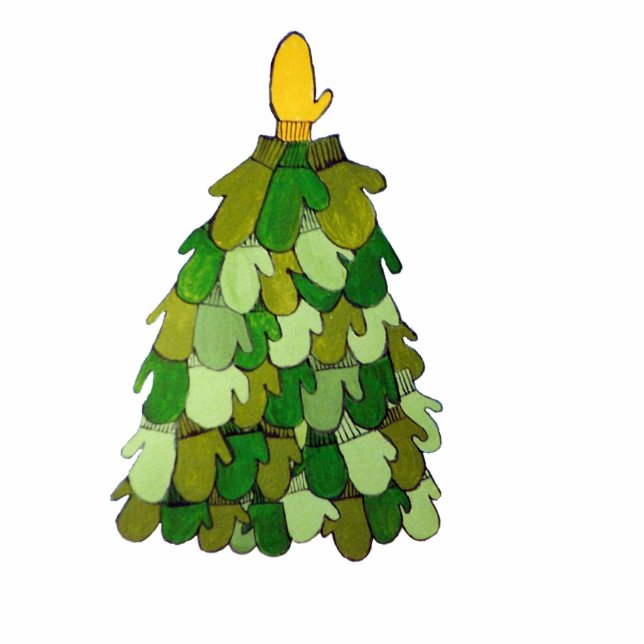 Ornement Photo Sculpture Ornement d'arbre Mitten (Devant)