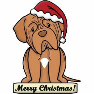 Ornement Photo Sculpture Ornement de Cartoon Dogue de Bordeaux Christmas