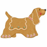 Ornement Photo Sculpture Ornement de chien en pain d'épices<br><div class="desc">Le charmant chien en pain d'épice espagnol a des glaçons ondulés et des accents de bonbons. Un ornement unique et adorable pour votre arbre de Noël ou votre maison</div>