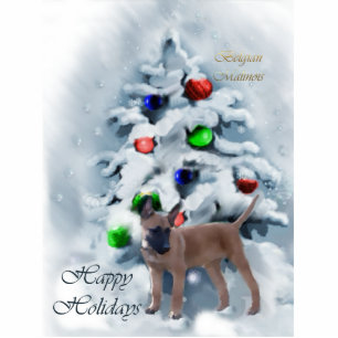 Ornement Photo Sculpture Ornement de Noël Malinois belge