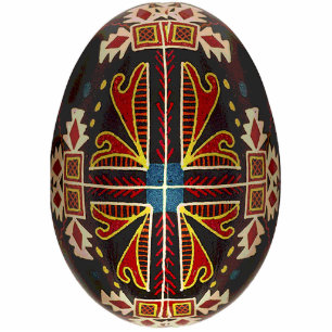 Ornement Photo Sculpture Ornement de Pysanky (Oeuf de Pâques ukrainien)