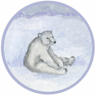 Ornement Photo Sculpture Ornement d'ours blanc