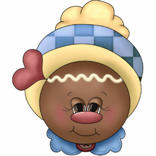 Ornement Photo Sculpture Ornement du visage de pain d'épices