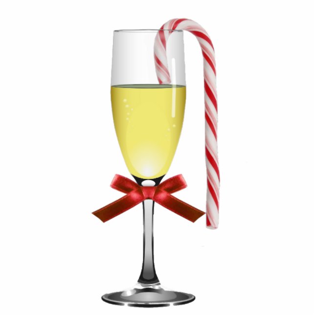 Ornement Photo Sculpture Ornement en verre de vin de vacances (Devant)