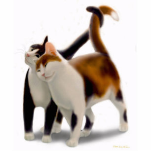 Ornement Photo Sculpture Ornement félin de vacances d'amis