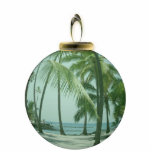 Ornement Photo Sculpture Ornement hawaïen de plage<br><div class="desc">Appréciez cet ornement hawaïen de plage pendant les vacances puis accrochez sur un mur pour le reste de l'année pour vous rappeler pourquoi vous travaillez - pour la droite de vacances ?</div>