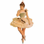Ornement Photo Sculpture Ornement victorien vintage de ballerine<br><div class="desc">Ces articles ont une image d'une jolie ballerine d'une illustration victorienne vintage.</div>