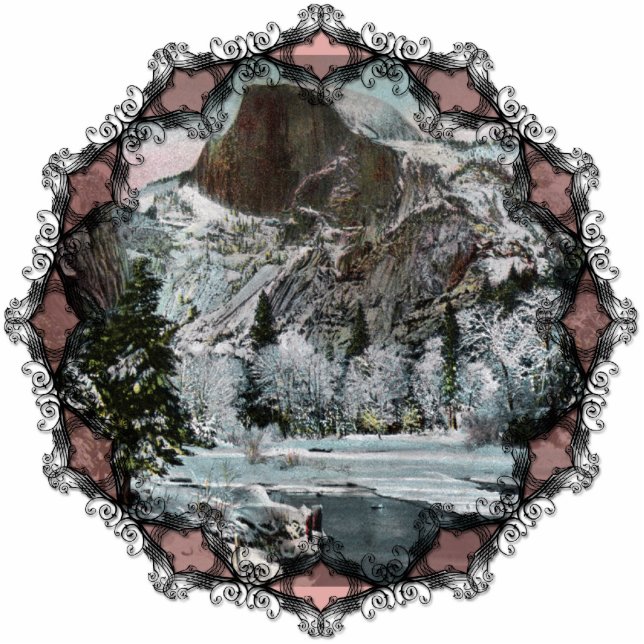 Ornement Photo Sculpture Ornement Vintage semi-dôme (Devant)