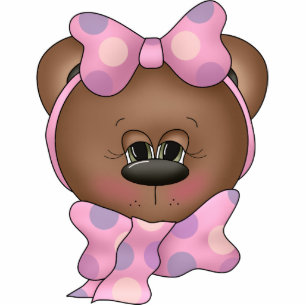 Ornement Photo Sculpture Ornement visage ours en peluche