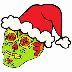 Ornement Photo Sculpture Père Noël Sugar Skull