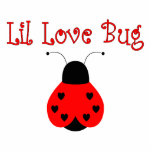Ornement Photo Sculpture Petit Amour Bug Coeur Ladybug Ornement<br><div class="desc">Bébé mignon avec six coeurs noirs sur les ailes rouge vif. Dit "Little Love Bug". Idéal pour les enfants et les amateurs de coccinelle !</div>
