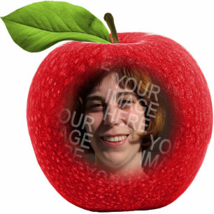 Ornement Photo Sculpture Photo personnalisée Apple Face Ornement