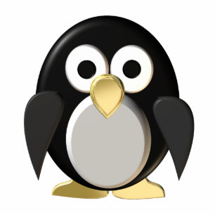 Ornement Photo Sculpture Pingouin drôle