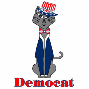 Ornement Photo Sculpture Politique de vote démocratique de chats drôle
