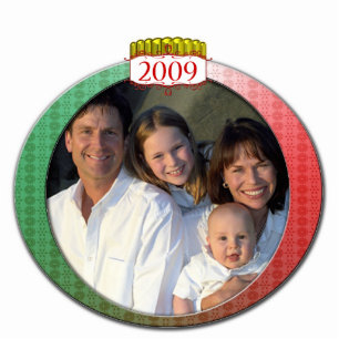 Ornement Photo Sculpture Retro 2009 Photo de famille Ornement de Noël