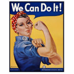 Ornement Photo Sculpture Rosie le Riveter Des femmes fortes dans la main-d'<br><div class="desc">Rosie le Riveter "We Can Do It!" était une icône culturelle de l'Amérique pendant la Seconde Guerre mondiale, représentant les femmes qui travaillaient dans les usines et les chantiers navals pendant l'effort de guerre de la Seconde Guerre mondiale, dont beaucoup fabriquaient des munitions et des fournitures de guerre. Ces femmes...</div>