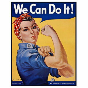 Ornement Photo Sculpture Rosie le Riveter Des femmes fortes dans la main-d'