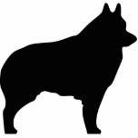 Ornement Photo Sculpture Silhouette de chien de Schipperke<br><div class="desc">Silhouette de chien de Schipperke</div>