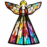 Ornement Photo Sculpture Statue Angel en verre tendu<br><div class="desc">Célébrez les vacances avec style avec la magnifique statue d'ange en vitrail. Peut aussi être offert comme cadeau de Noël.</div>