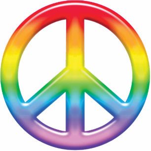 Ornement Photo Sculpture Symbole de paix d'arc-en-ciel