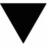 Ornement Photo Sculpture Triangle noire lesbienne<br><div class="desc">Un symbole lesbien de fierté,  une triangle noire.</div>