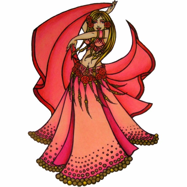 Ornement Photo Sculpture Valentine Belly Dancer (Devant)