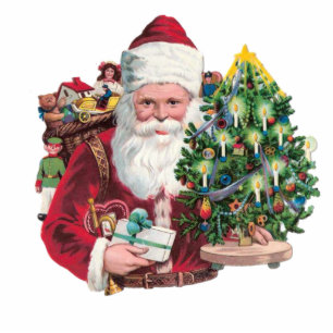 Ornement Photo Sculpture Vintage Père Noël