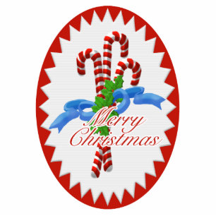 Ornement Photo Sculpture Yummy Sucre de canne Ornement de Noël