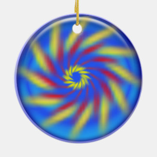 Ornement - Pinwheel à l'intérieur de la boule bleu