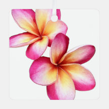 Ornement Plumeria rose