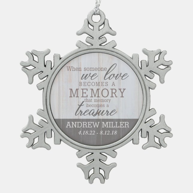 Ornement prisé personnalisé de flocon de neige de (Devant)