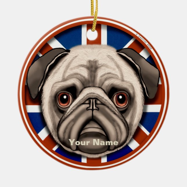 Ornement Pug d'Angleterre (Devant)
