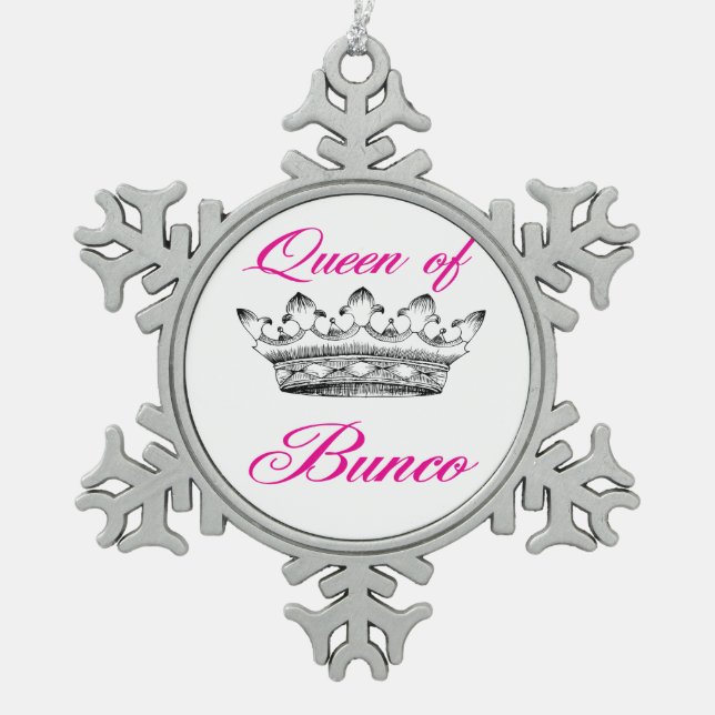 Ornement Queen Of Bunco Snowflake (Devant)