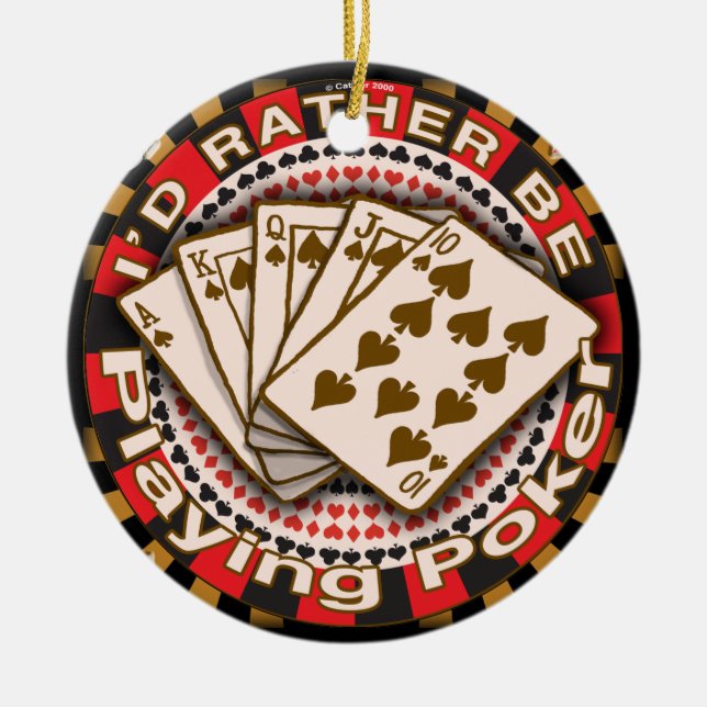 Ornement Rather Play Poker (Devant)