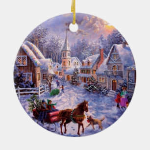 Ornement religieux vintage de Noël de nativité