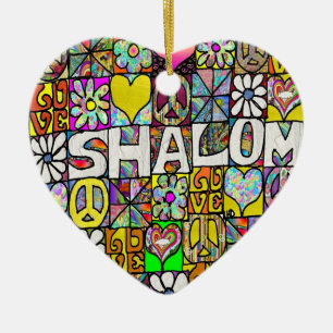 Ornement Rétro Shalom Amour Psychédélique des anné