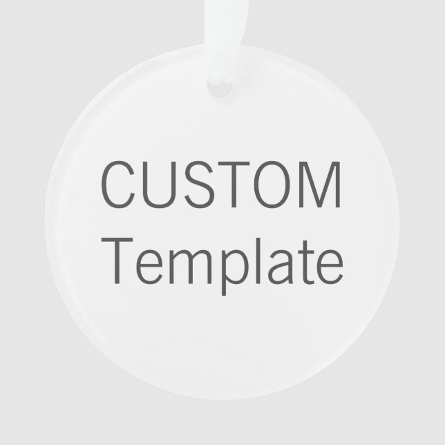 Ornement ROND acrylique fait sur commande d'arbre (devant)