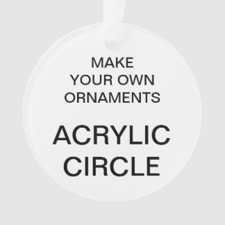 Ornement ROND acrylique fait sur commande d'arbre