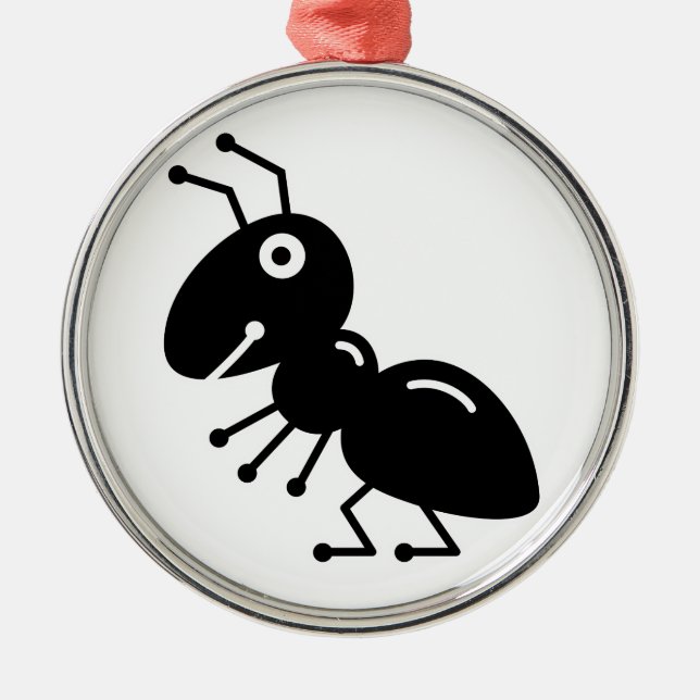 Ornement Rond Argenté Ant (Devant)