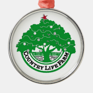 Ornement Rond Argenté Arborescence xmas CountryLifeFarm