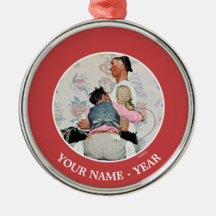 Ornement Rond Argenté Artiste du tatouage