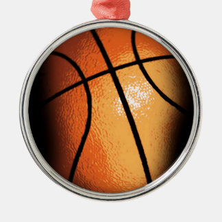 Ornement Rond Argenté Basket
