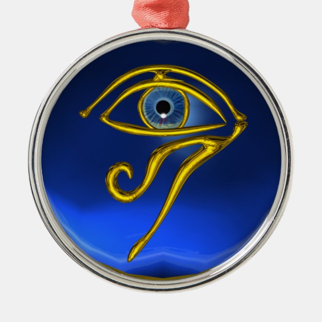 Ornement Rond Argenté BLUE TALISMAN, Sapphire (Devant)