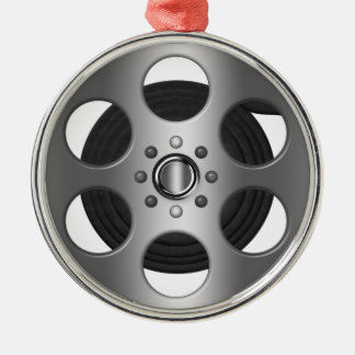 Ornement Rond Argenté bobine de film