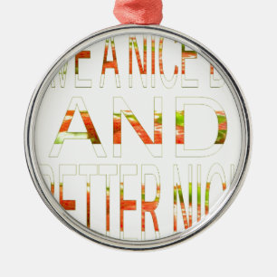 Ornement Rond Argenté Bonne journée