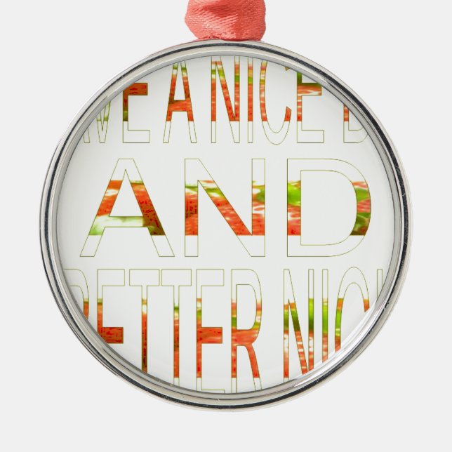 Ornement Rond Argenté Bonne journée (Devant)