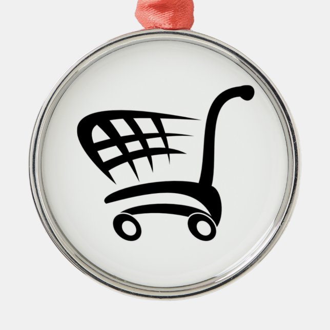 Ornement Rond Argenté Caddie (Devant)