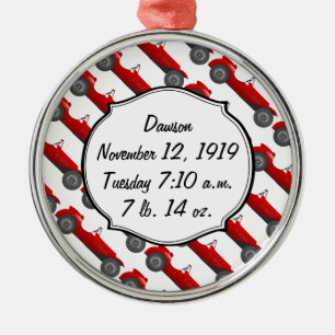 Ornement Rond Argenté Cadeaux de voiture classique pour garçon Chambre V