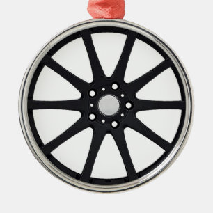Ornement Rond Argenté Cadeaux et produits "de roue d'alliage"